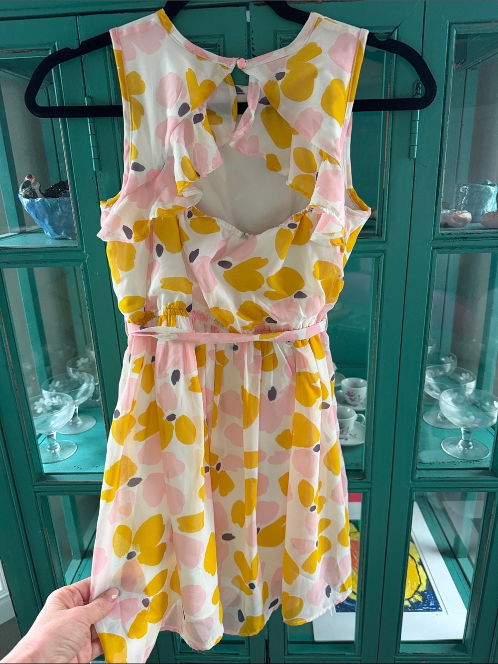 Kate Spade Girl’s Floral Sleeveless Dress - Pink, Yellow & White EUC size 10 - Picture 3 of 4